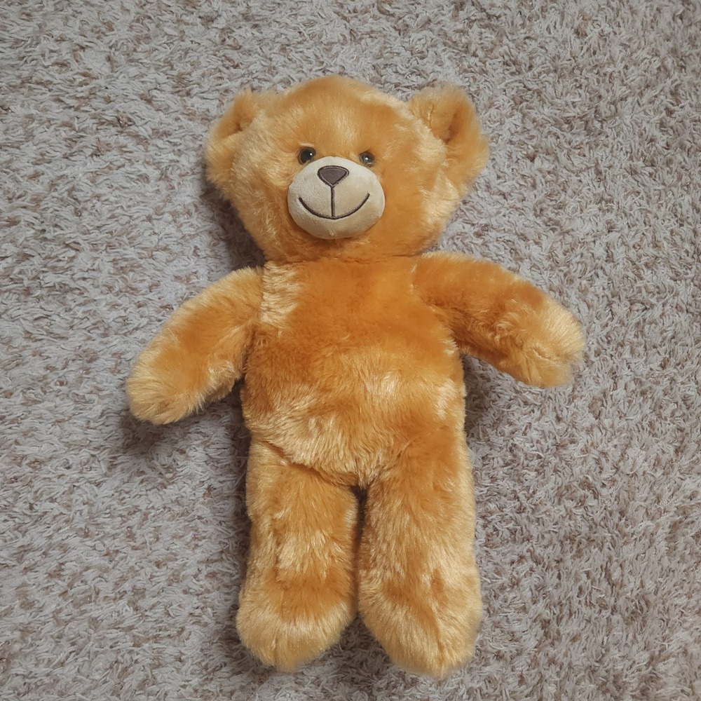 Build-A-Bear Workshop Teddy Bear Unisex 16in Golden Brown Plush Soft Stuffed Toy